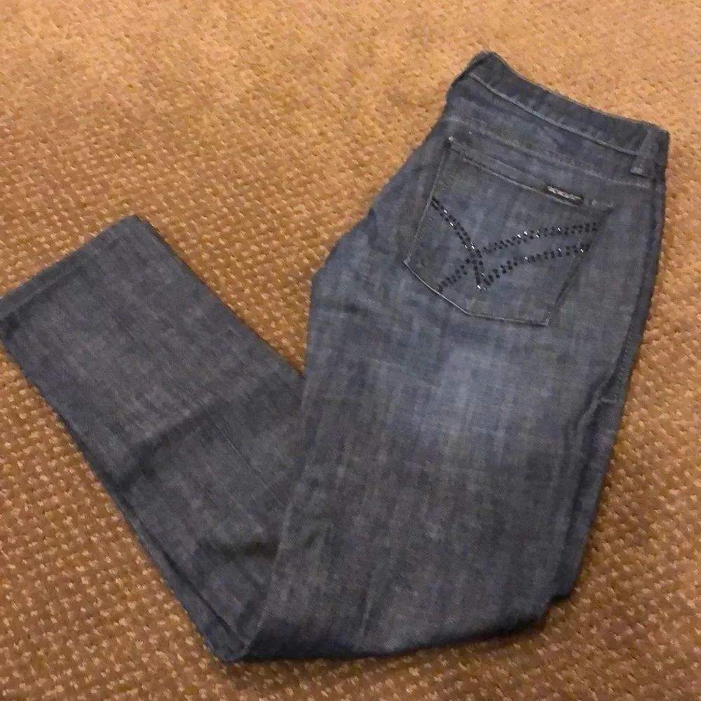 William Rast Rhinestone Pockets Blue Skinny Jeans